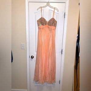 COPY - Dave & Johnny Long Pink Prom Dress or Ball Gown
